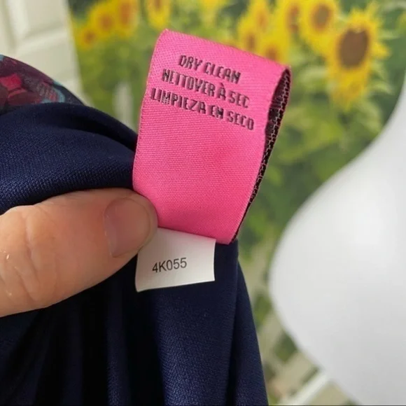 BETSY JOHNSON Navy Floral Shift Dress 4 - Picture 15 of 15